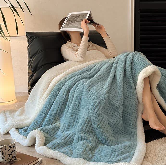 Weighted Blanket Fleece Throw Bed | Textured