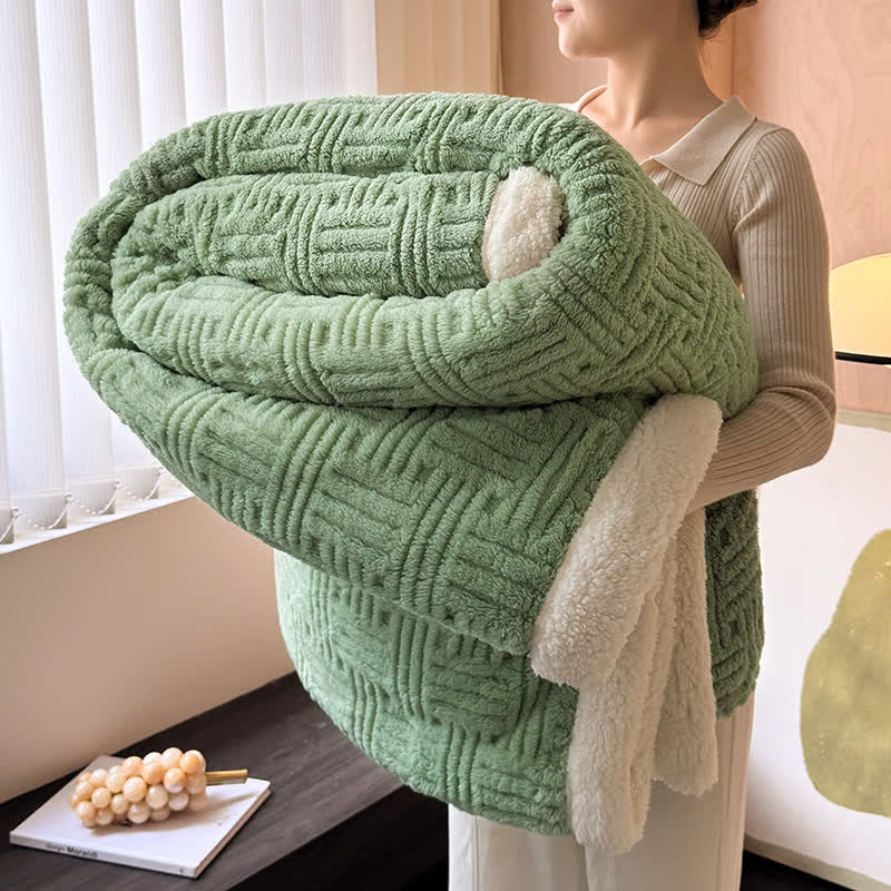 Weighted Blanket Fleece Throw Bed | Textured