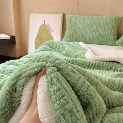 Weighted Blanket Fleece Throw Bed | Textured