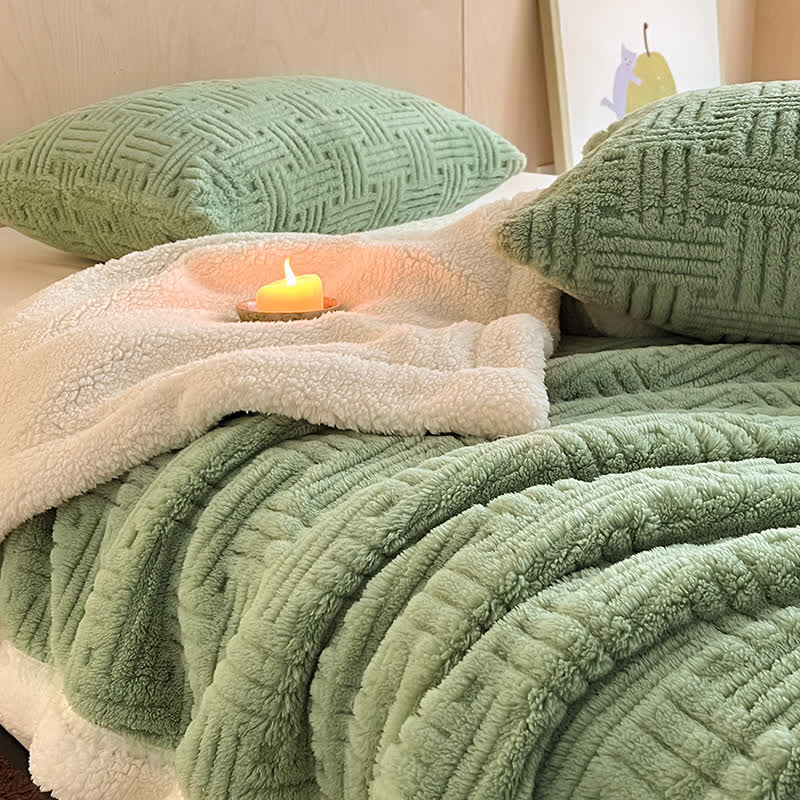 Weighted Blanket Fleece Throw Bed | Textured