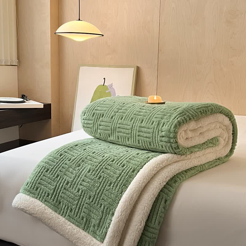 Weighted Blanket Fleece Throw Bed | Textured