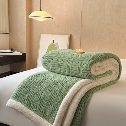 Weighted Blanket Fleece Throw Bed | Textured