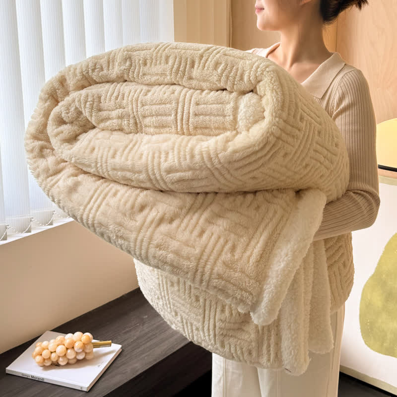 Weighted Blanket Fleece Throw Bed | Textured