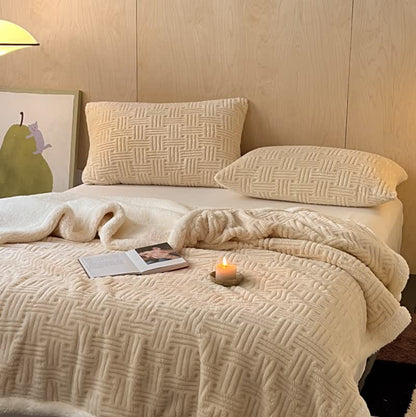 Weighted Blanket Fleece Throw Bed | Textured