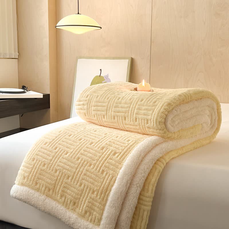 Weighted Blanket Fleece Throw Bed | Textured