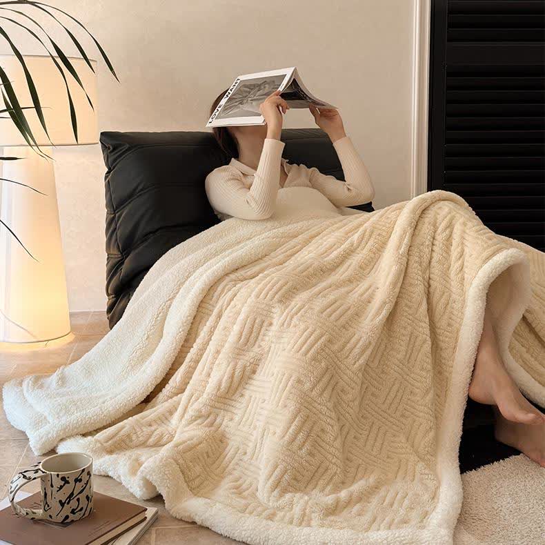 Weighted Blanket Fleece Throw Bed | Textured