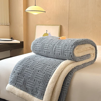 Weighted Blanket Fleece Throw Bed | Textured