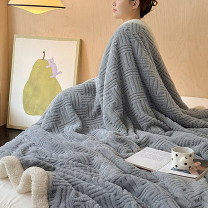 Weighted Blanket Fleece Throw Bed | Textured