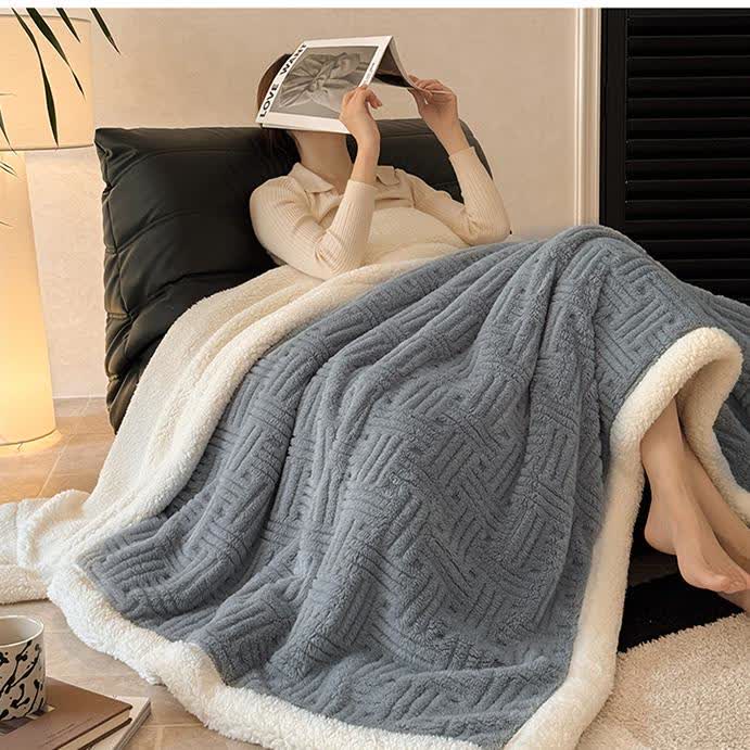 Weighted Blanket Fleece Throw Bed | Textured