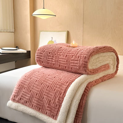 Weighted Blanket Fleece Throw Bed | Textured