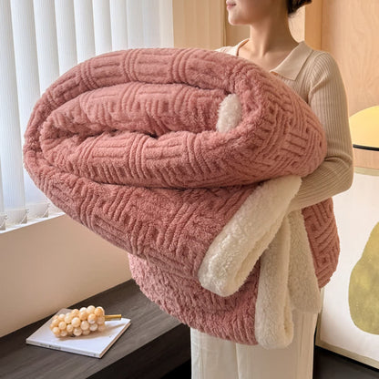 Weighted Blanket Fleece Throw Bed | Textured
