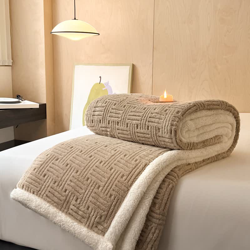 Weighted Blanket Fleece Throw Bed | Textured