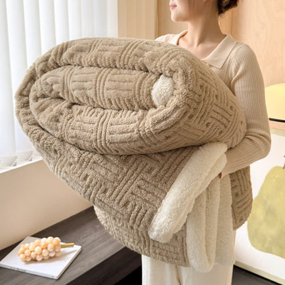 Weighted Blanket Fleece Throw Bed | Textured