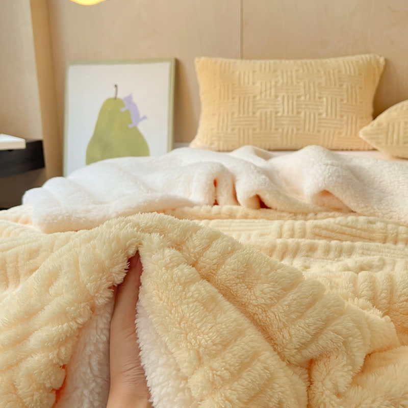 Weighted Blanket Fleece Throw Bed | Textured
