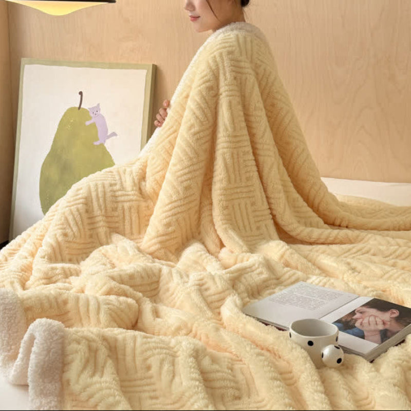 Weighted Blanket Fleece Throw Bed | Textured