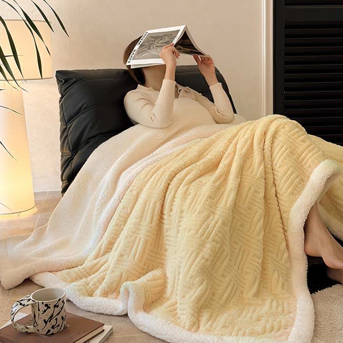 Weighted Blanket Fleece Throw Bed | Textured