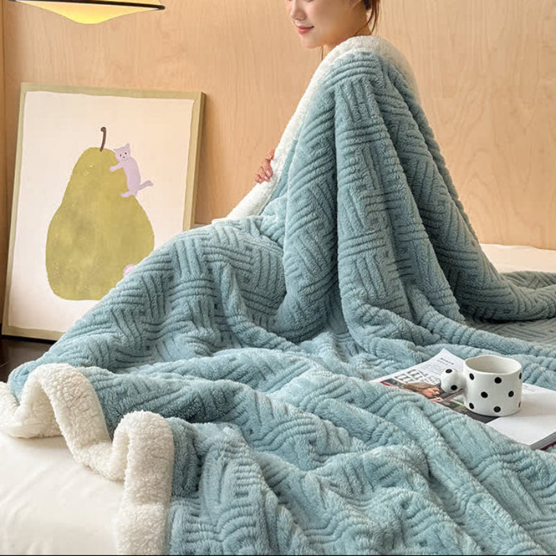 Weighted Blanket Fleece Throw Bed | Textured