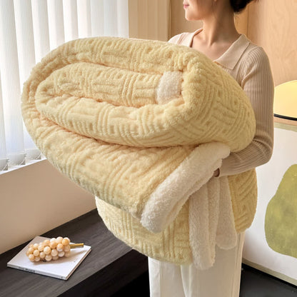 Weighted Blanket Fleece Throw Bed | Textured