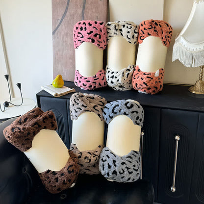 Weighted Blanket Leopard Fleece Bed | Large
