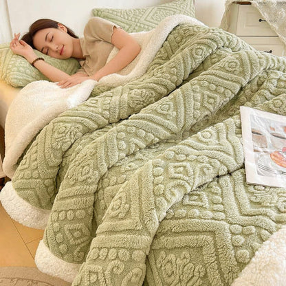 Weighted Blankets Embossed Fleece Bed | Pastel