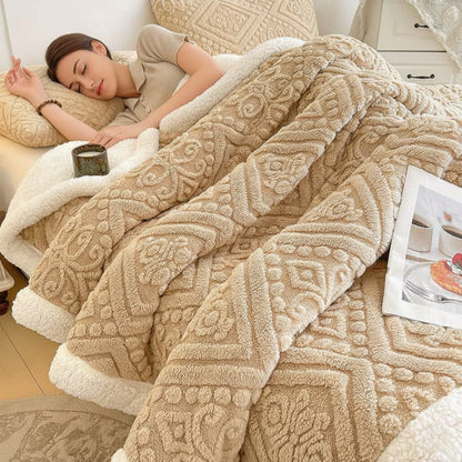 Weighted Blankets Embossed Fleece Bed | Pastel