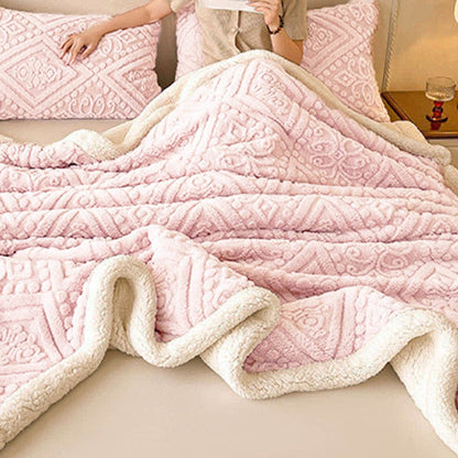 Weighted Blankets Embossed Fleece Bed | Pastel