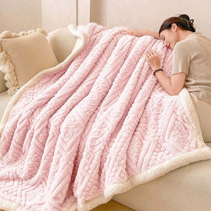 Weighted Blankets Embossed Fleece Bed | Pastel