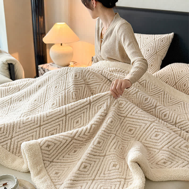 Weighted Blankets Fleece Bed | Diamond Pattern