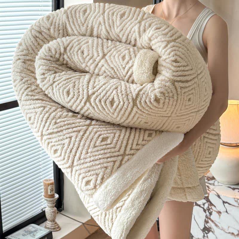 Weighted Blankets Fleece Bed | Diamond Pattern