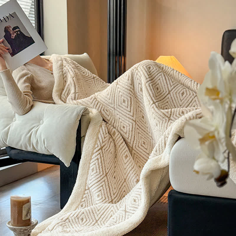 Weighted Blankets Fleece Bed | Diamond Pattern