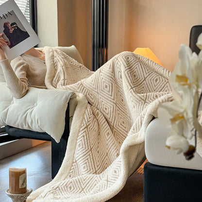 Weighted Blankets Fleece Bed | Diamond Pattern