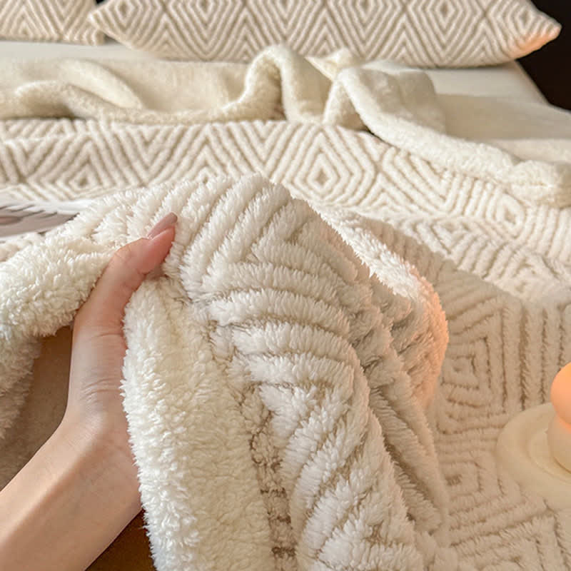 Weighted Blankets Fleece Bed | Diamond Pattern