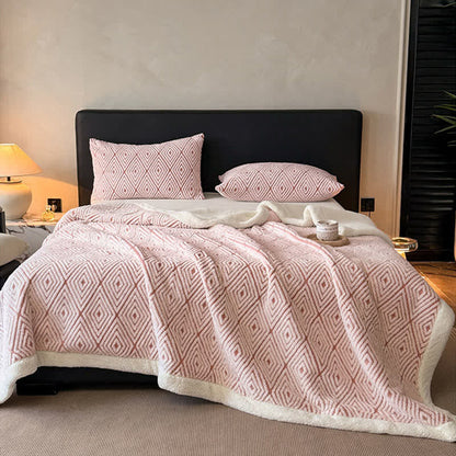 Weighted Blankets Fleece Bed | Diamond Pattern