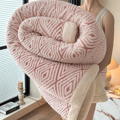 Weighted Blankets Fleece Bed | Diamond Pattern