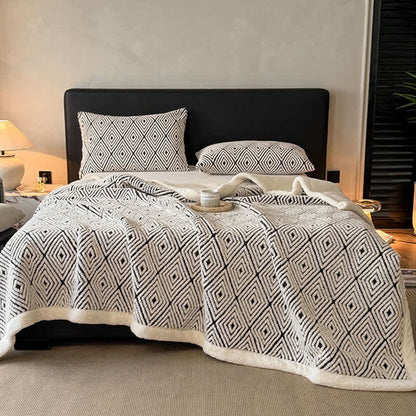 Weighted Blankets Fleece Bed | Diamond Pattern