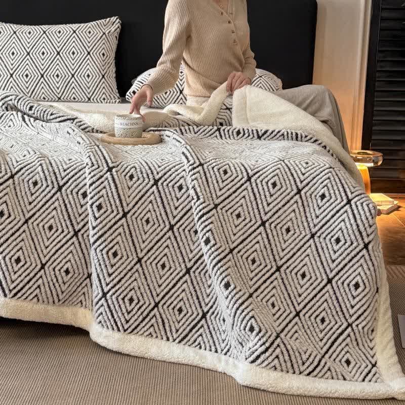 Weighted Blankets Fleece Bed | Diamond Pattern