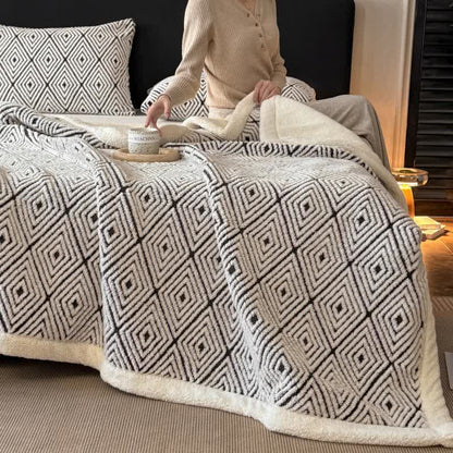 Weighted Blankets Fleece Bed | Diamond Pattern
