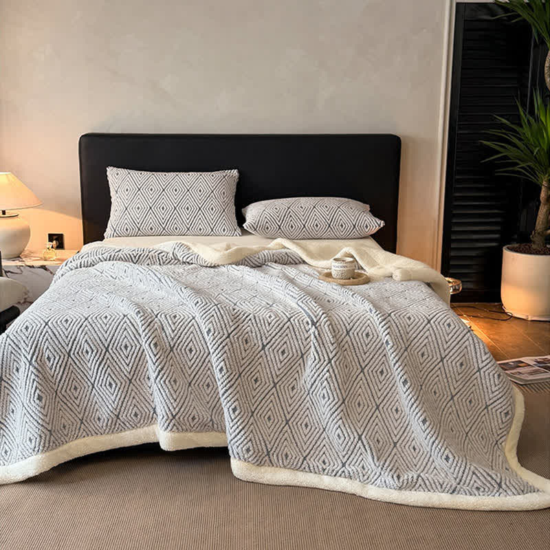 Weighted Blankets Fleece Bed | Diamond Pattern