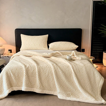 Weighted Blankets Fleece Bed | Diamond Pattern