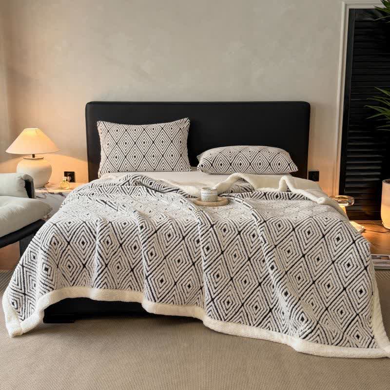 Weighted Blankets Fleece Bed | Diamond Pattern