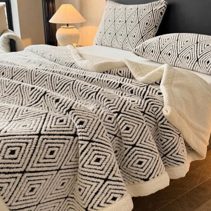 Weighted Blankets Fleece Bed | Diamond Pattern