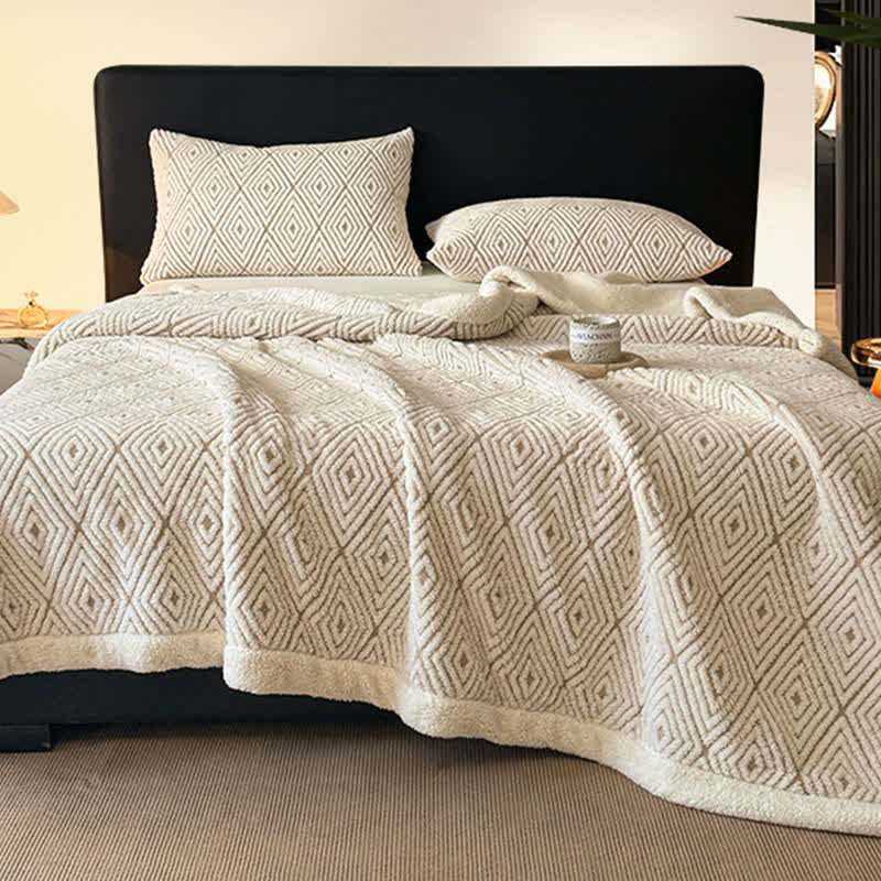 Weighted Blankets Fleece Bed | Diamond Pattern