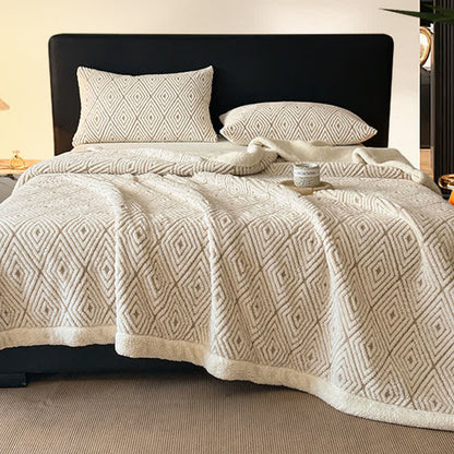 Weighted Blankets Fleece Bed | Diamond Pattern
