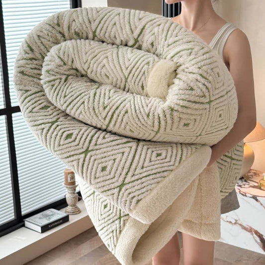 Weighted Blankets Fleece Bed | Diamond Pattern