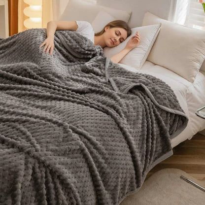 Weighted Blankets Textured Fleece Bed | Reversible