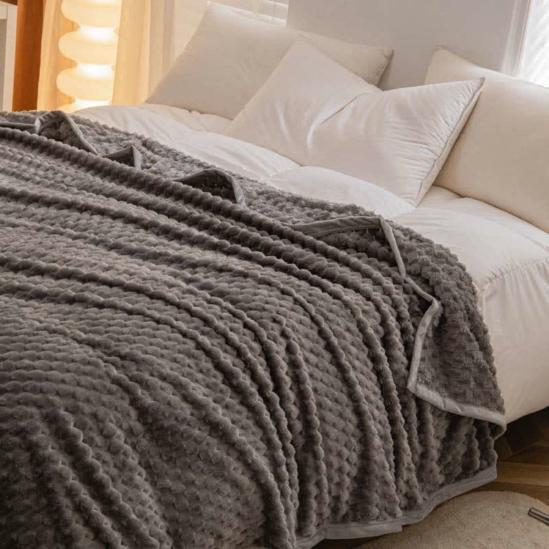 Weighted Blankets Textured Fleece Bed | Reversible
