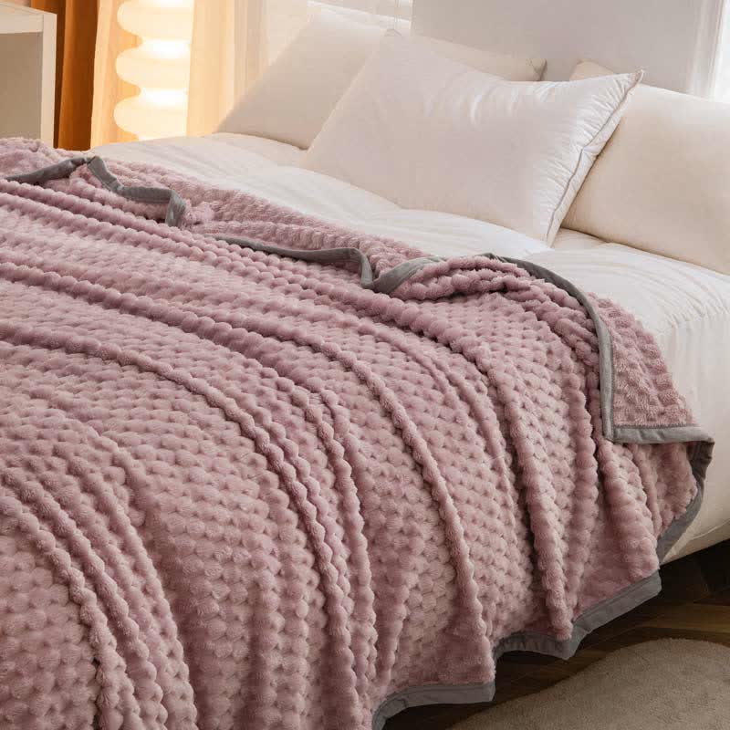 Weighted Blankets Textured Fleece Bed | Reversible