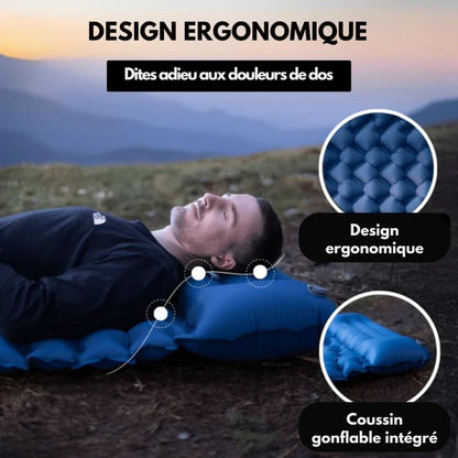 Lumyhome | Inflatable Camping Mattress with Foot Pump & Built-In Pillow