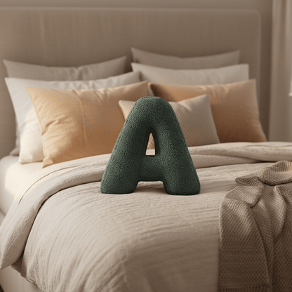 ALPHORA – Velvet Letter Cushion for Personalized Home Decor