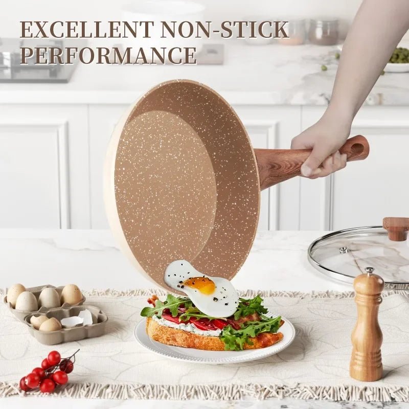 ALUGRAN – Non-Stick Skillet Durable Aluminum Fry Pan with Granite Coating